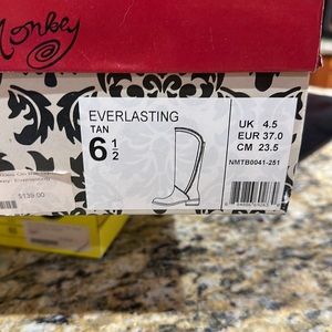 Naughty monkey, everlasting, tan, 6.5.